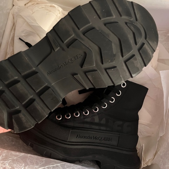 Alexander McQueen Black Combat Boots - Picture 3 of 4